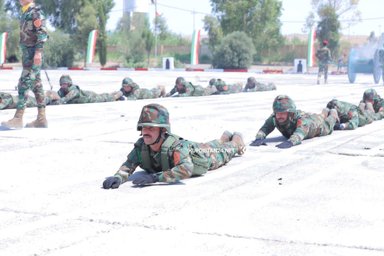 A total of 457 Kurdish Peshmerga fighters completed months of military training which US-led coalition advisers supervised, Aug. 27, 2019. (Photo: Kurdistan 24)